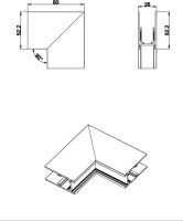 Соединитель угловой SPACE-Track system Outter corner CB Donolux