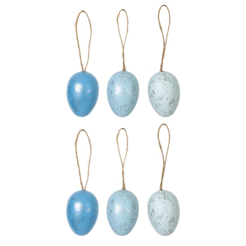 Набор из 6-ти изделий декоративных подвесных "Яйцо" (4*6,5), L14 W12,5 H4,5 см
