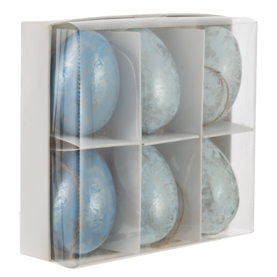 Набор из 6-ти изделий декоративных подвесных "Яйцо" (4*6,5), L14 W12,5 H4,5 см