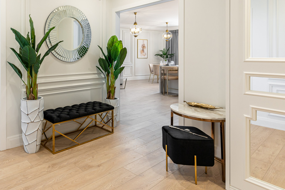 Банкетка велюровая черная/золото