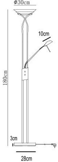 Торшер Duetto A4399PN-2AB Arte Lamp