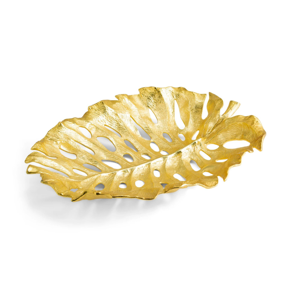 Блюдо Michael Aram "Leaves Monstera", 57 см