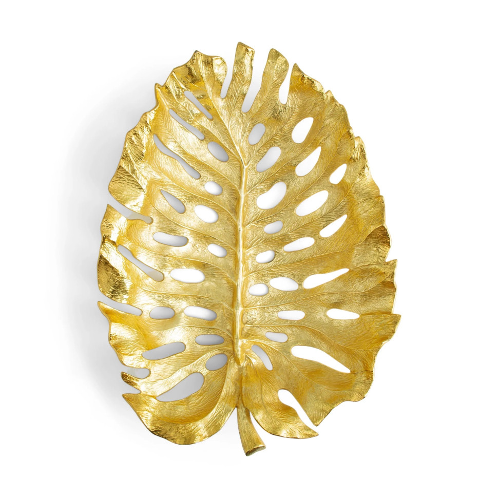 Блюдо Michael Aram "Leaves Monstera", 57 см