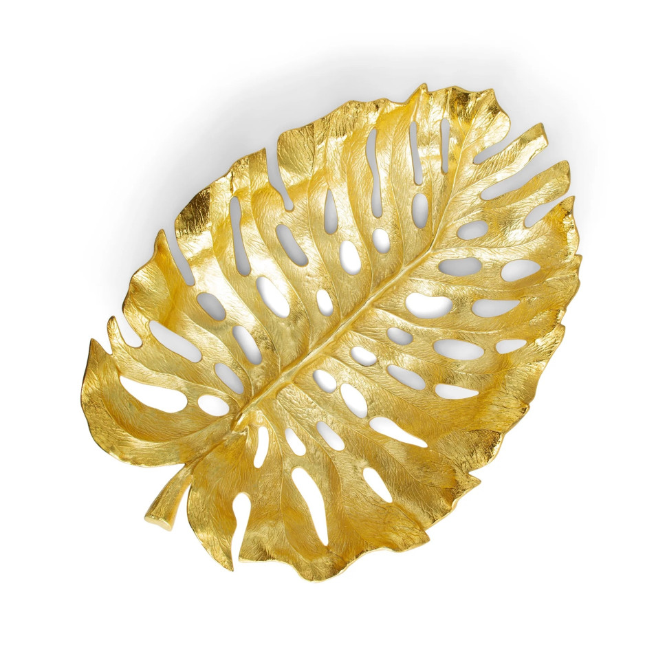 Блюдо Michael Aram "Leaves Monstera", 57 см