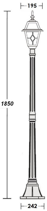 Наземный фонарь FARO 91108 Bl Oasis Light