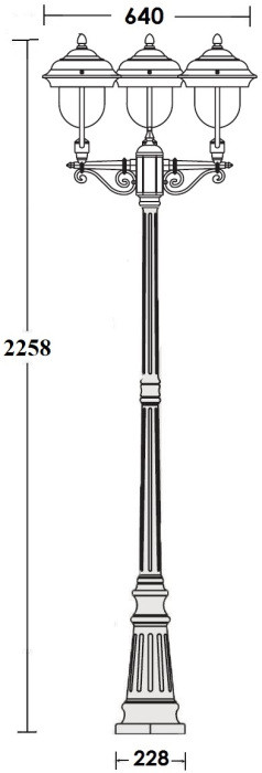Наземный фонарь MADRID 84309B Bl Oasis Light