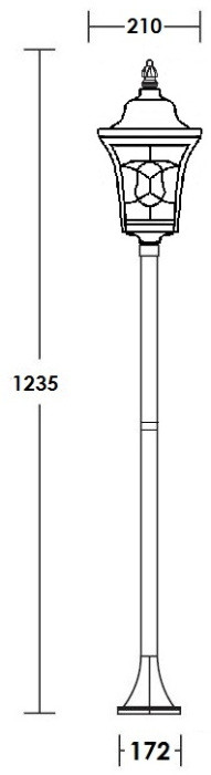 Наземный фонарь VENECIA 2L 91806L Bl Oasis Light