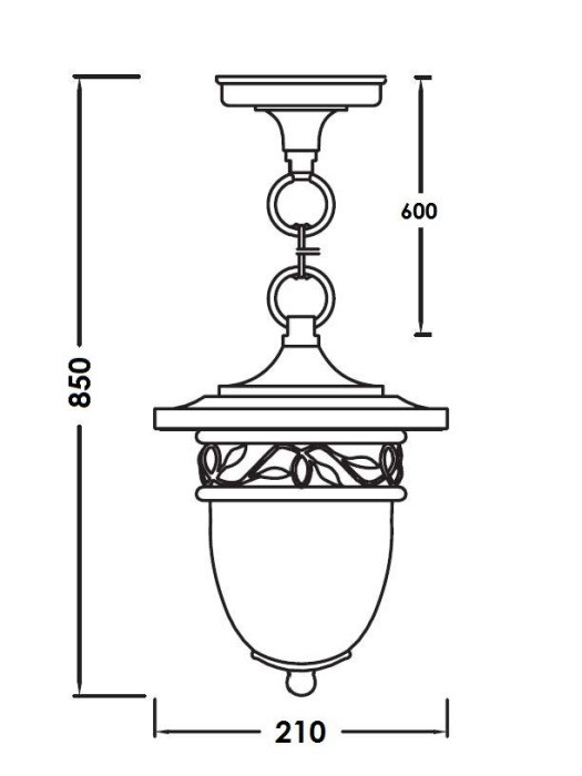 Уличный светильник подвесной  87205L Gb Oasis Light