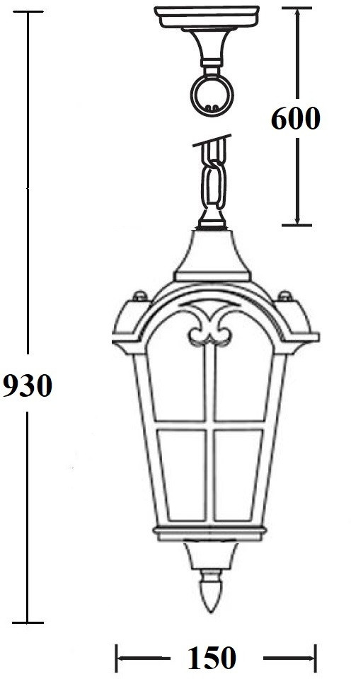 Уличный светильник подвесной PORTO 86105 Gb Oasis Light