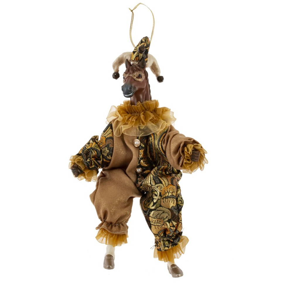 Игрушка набивная подвес "Лошадь-клоун", L16 W10 H36 см (полка 23 см.)