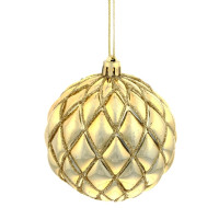 Набор из 12шт Украшение новогоднее Шар "Золотая сетка", D10 см, L43 W33 H10 см