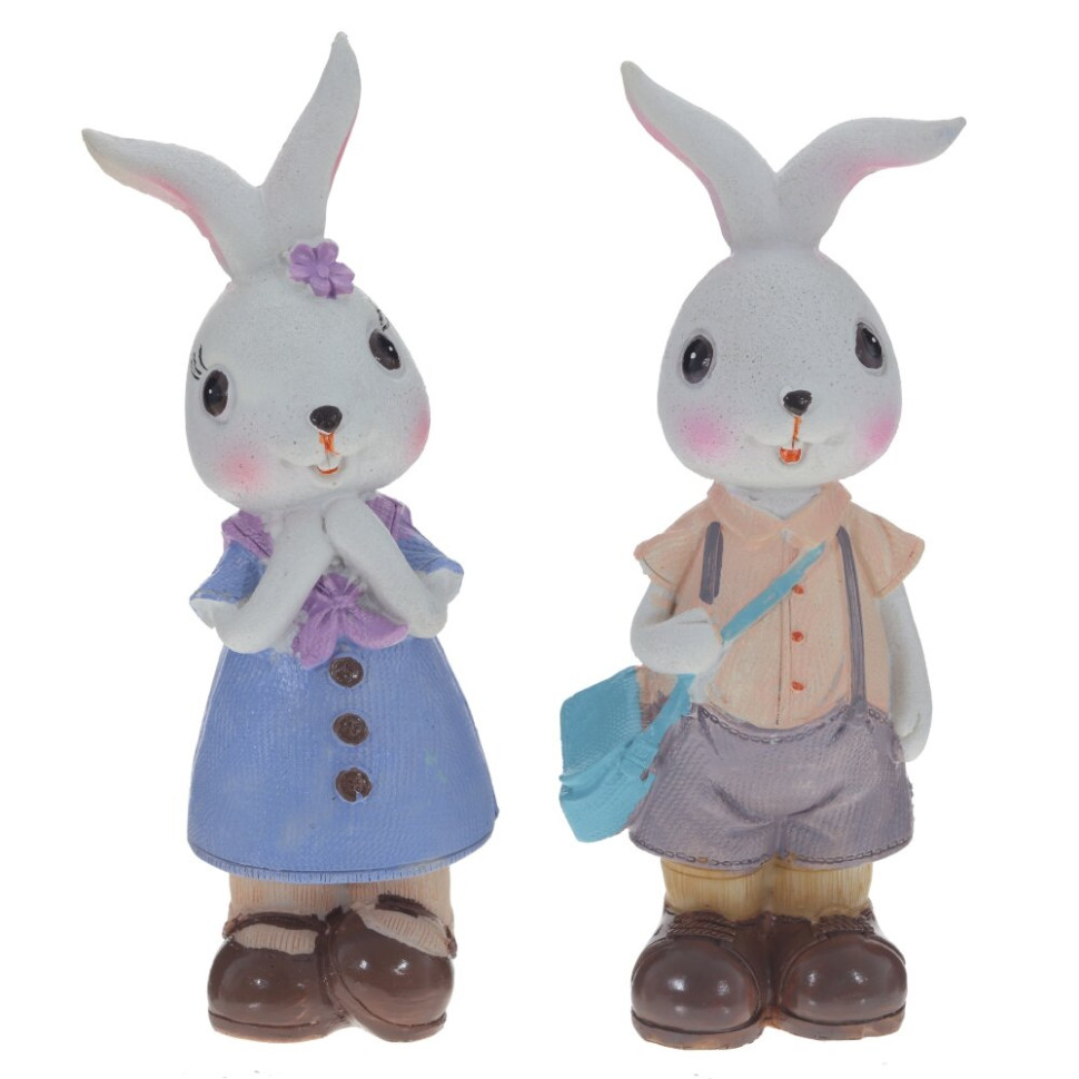 Фигурка декоративная "Заяц", L5 W6 H16 см, 2в.