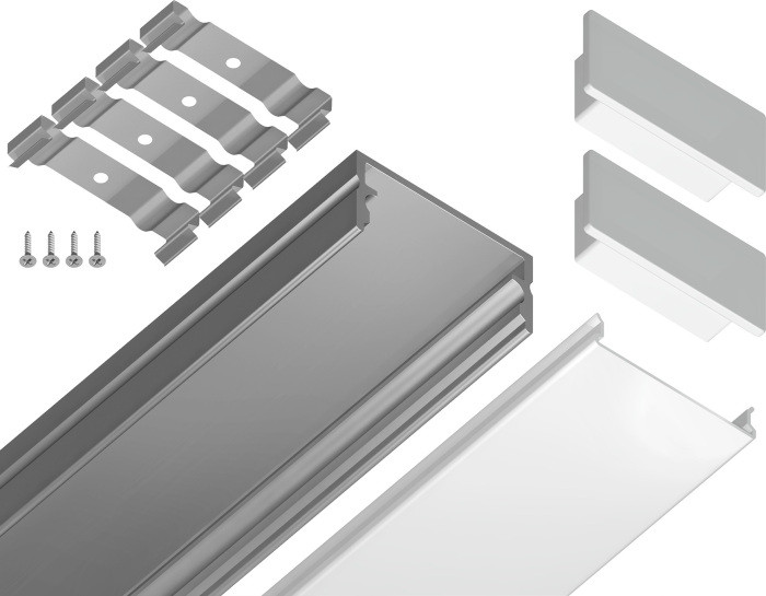 Профиль для светодиодной ленты Illumination GP2001AL Ambrella