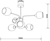 Потолочная люстра Skat A3564PL-6BK Arte Lamp