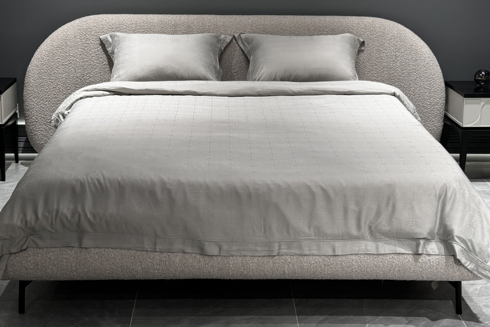 Кровать Sicilia двуспальная букле бежевая