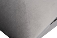 Банкетка велюровая светло-серая/хром Банкетка велюровая светло-серая/хром