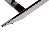 Банкетка велюровая светло-серая/хром Банкетка велюровая светло-серая/хром