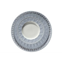 Тарелка обеденная 27см."Peacock" venice grey