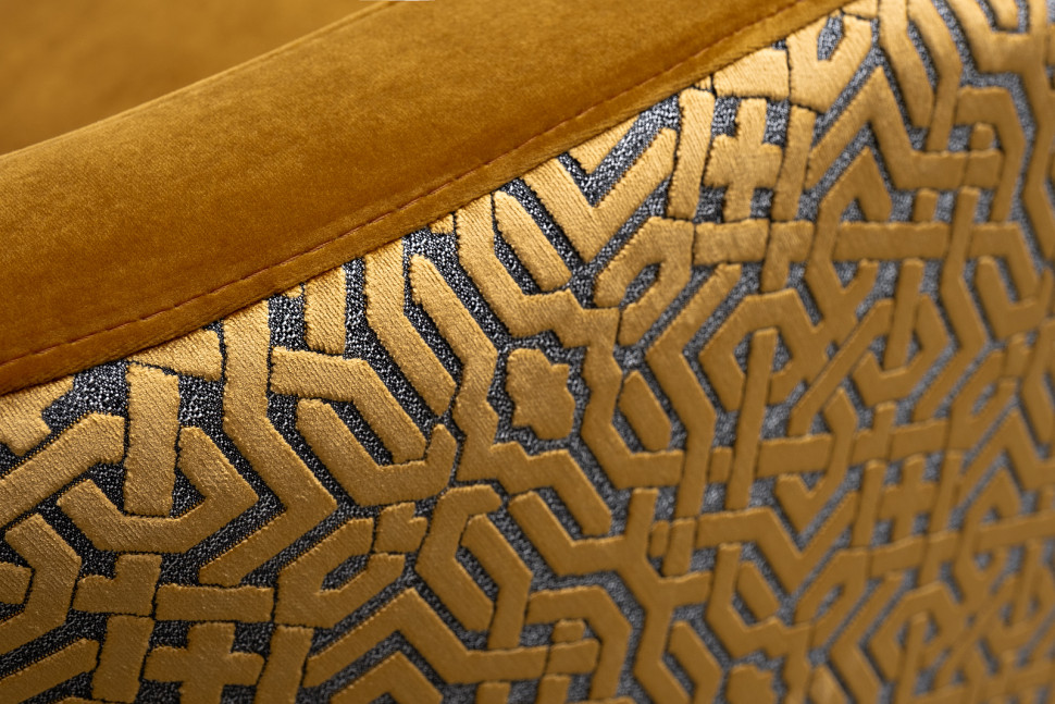 Кресло Napoli вращающееся велюровое с принтом