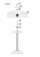 Интерьерная настольная лампа Cremlin 1274-3T Favourite Интерьерная настольная лампа Cremlin 1274-3T Favourite