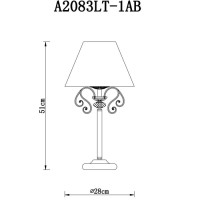 Интерьерная настольная лампа Charm A2083LT-1AB Arte Lamp