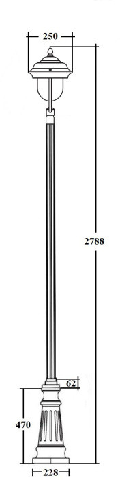 Наземный фонарь MADRID 84310 B2 Bl Oasis Light
