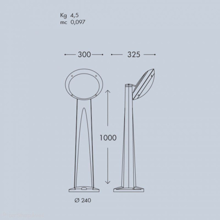 Наземный светильник Lucia 1R3.613.X10.AYE27 Fumagalli