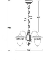 Уличный светильник подвесной KRAKOV 1 L 87270L/18/3 Gb Oasis Light