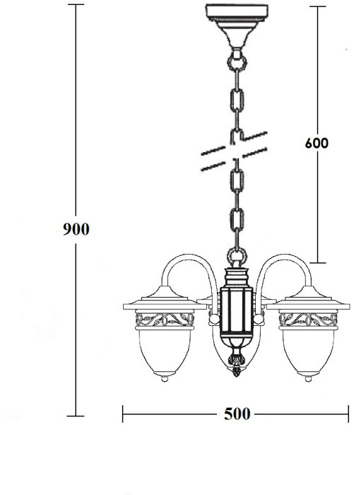 Уличный светильник подвесной KRAKOV 1 L 87270L/18/3 Gb Oasis Light