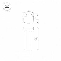 Уличный светодиодный светильник Arlight LGD-Swamp-Boll-H500-7W Warm3000 029968 Уличный светодиодный светильник Arlight LGD-Swamp-Boll-H500-7W Warm3000 029968