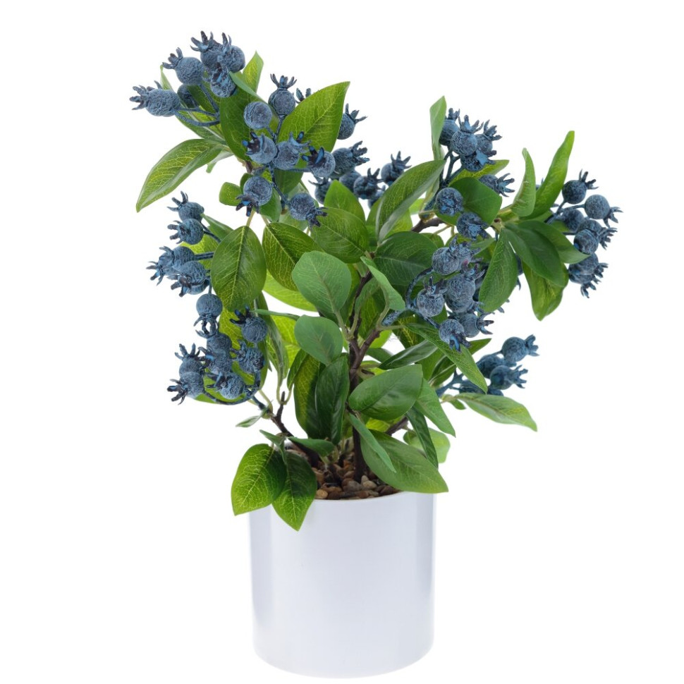 Цветочная композиция "Голубика", L21 W19 H34 см