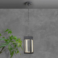 Уличный светильник подвесной Frame 1528 TECHNO LED серый Elektrostandard