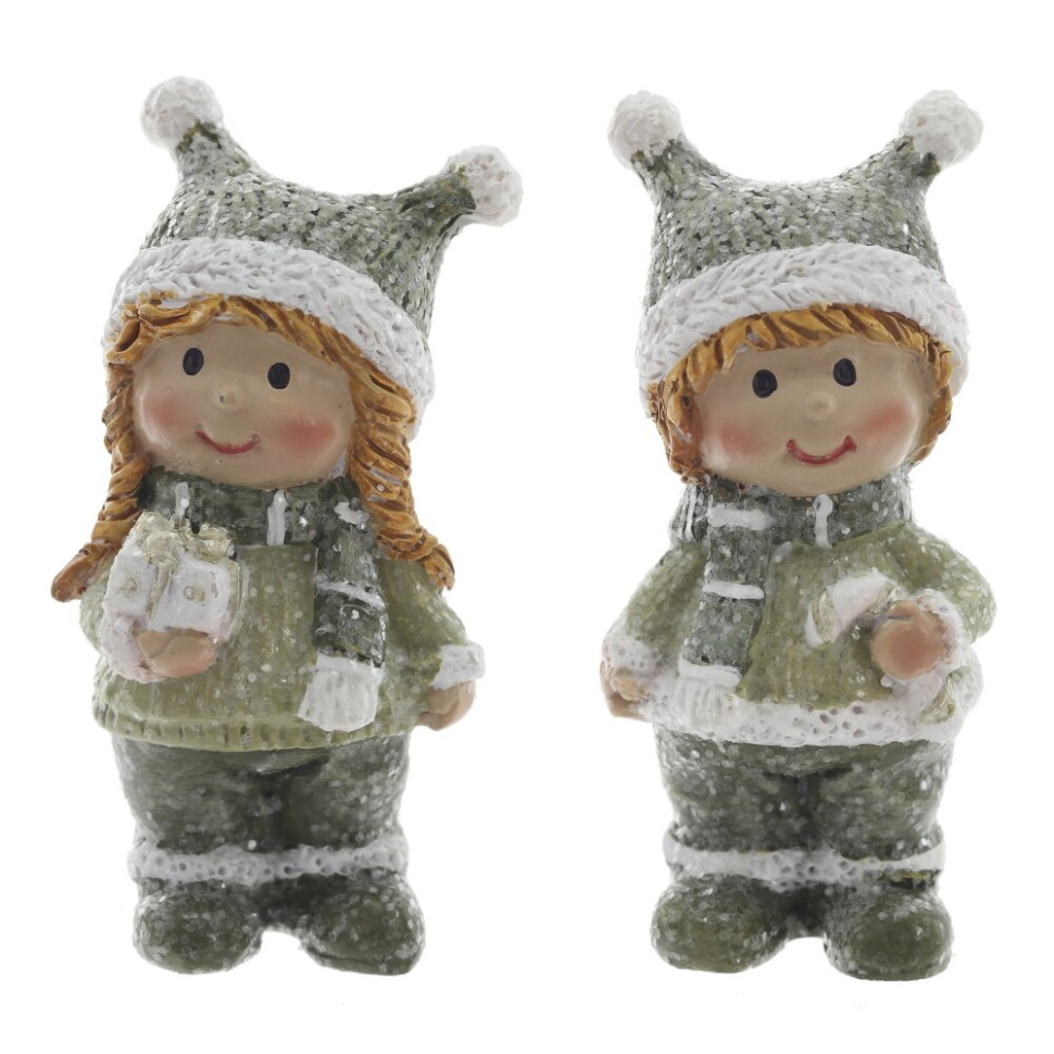 Фигурка декоративная "Дети", L2 W2,5 H6 см, 2в.