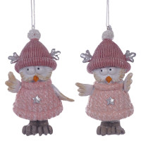 Фигурка декоративная подвесная "Сова",  L5 W4,5 H10 см, 2в.