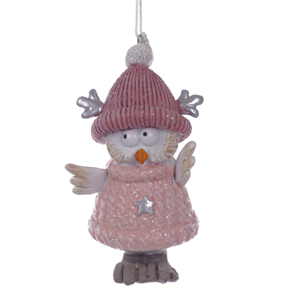 Фигурка декоративная подвесная "Сова",  L5 W4,5 H10 см, 2в.