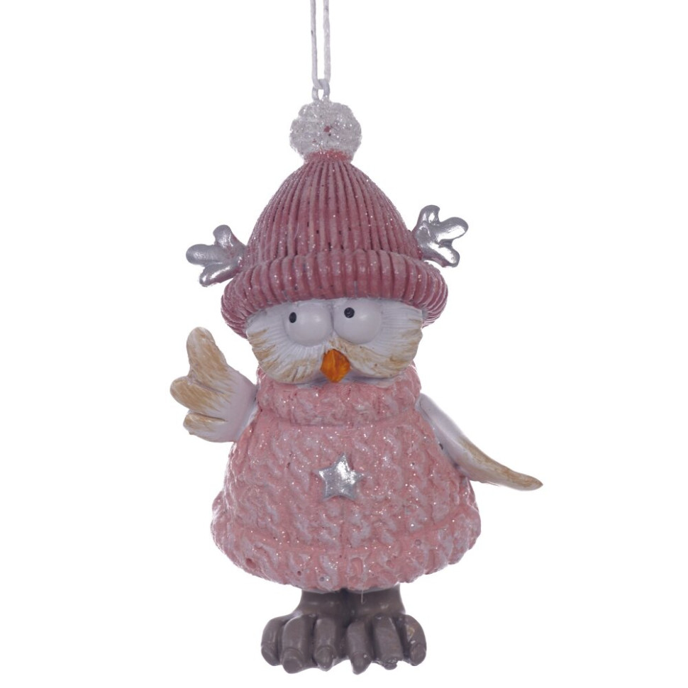 Фигурка декоративная подвесная "Сова",  L5 W4,5 H10 см, 2в.