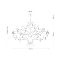 Подвесная люстра Lucia Tucci Fiori Di Rose 1770.24 Подвесная люстра Lucia Tucci Fiori Di Rose 1770.24