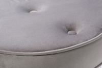 Пуф велюровый серый/хром Пуф велюровый серый/хром