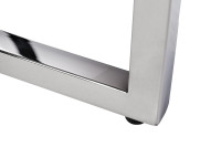 Пуф велюровый серый/хром Пуф велюровый серый/хром