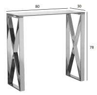 Консоль прозрачное стекло/хром Консоль прозрачное стекло/хром