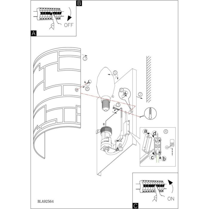 Настенный светильник Bayman 92564 Eglo