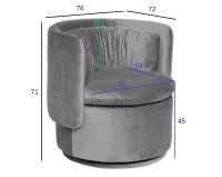 Кресло поворотное велюровое зеленое Кресло поворотное велюровое зеленое