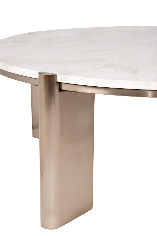 Стол журнальный Cass White белый мрамор