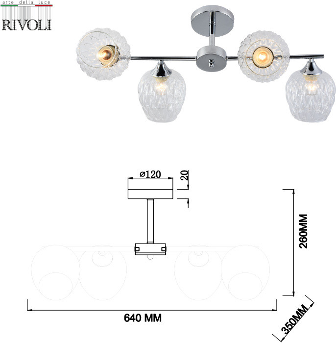 Потолочная люстра Arlene 3139-304 Rivoli