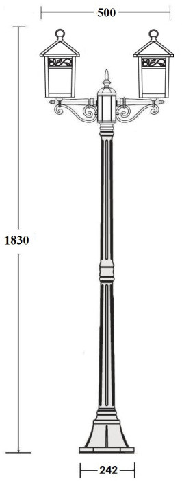 Наземный фонарь KRAKOV 2 87308A Gb Oasis Light