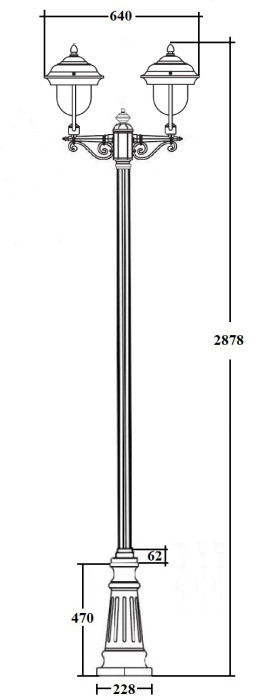 Наземный фонарь MADRID 84310A B2 Bl Oasis Light