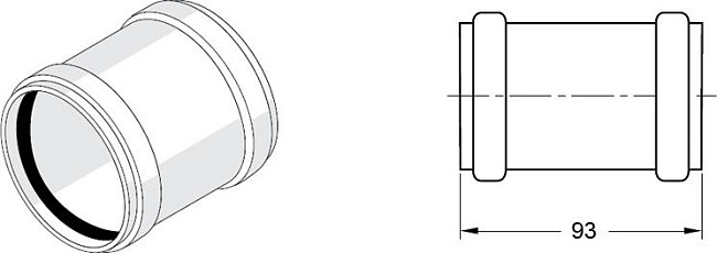 Муфта Rehau Raupiano Plus 50 надвижная