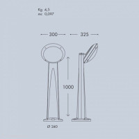 Наземный светильник Lucia 1R3.613.X10.LYE27 Fumagalli
