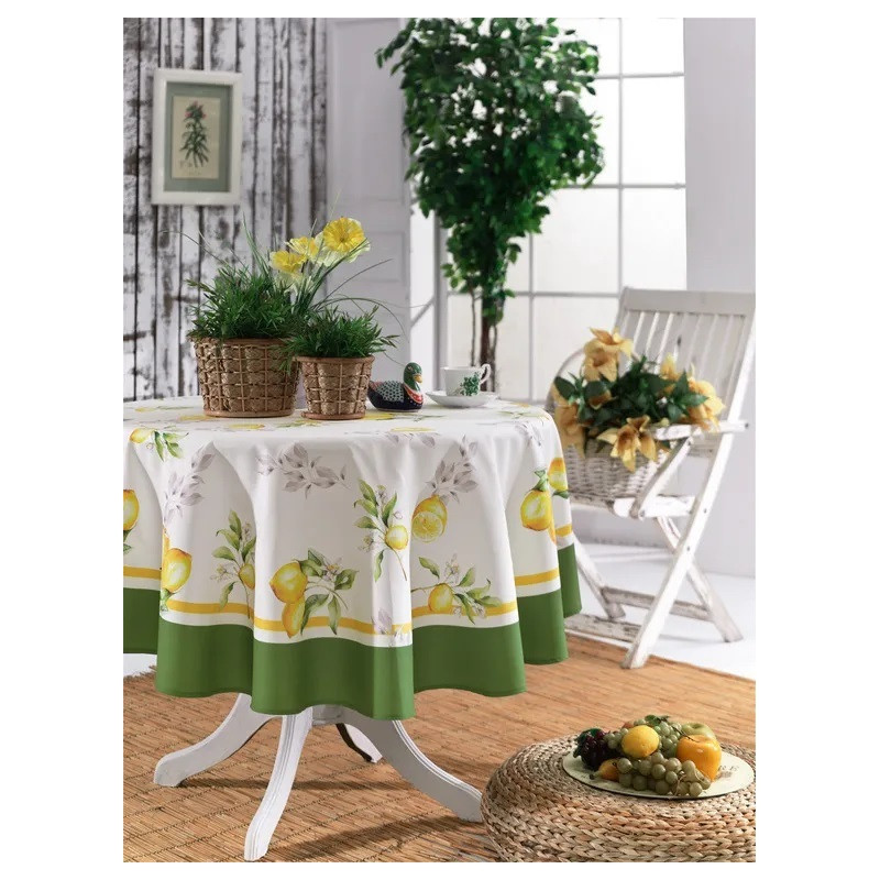 Декоративная скатерть 160см."GARDEN"