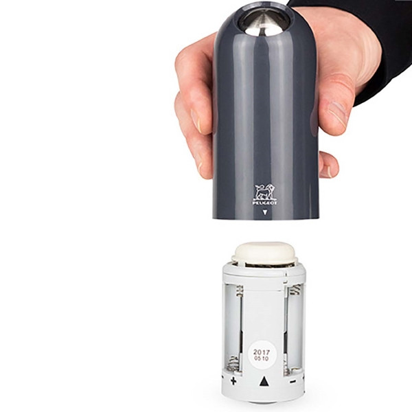 Мельница для соли 17 см Alaska Quartz черная на батарейках